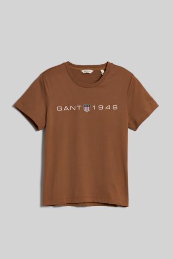 TRIČKO GANT REG PRINTED GRAPHIC T-SHIRT ROASTED WALNUT