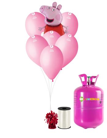 HeliumKing Helium párty set - Peppa Pig růžový