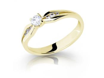 Cutie Jewellery Okozlující zlatý prsten se zirkony Z6878-2122-10-X-1 51 mm