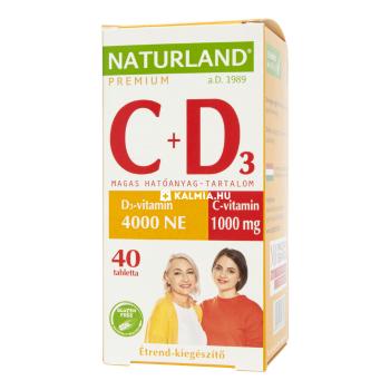 Naturland 1000 mg C-vitamin + 4000 NE D-vitamin tabletta 40 db