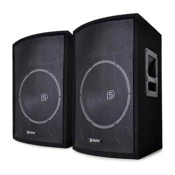 Skytec SL12, pár pasivních reproduktorů, 12" woofer, 200 W max./300 W vrcholový výkon, 2-pásmový bassreflex