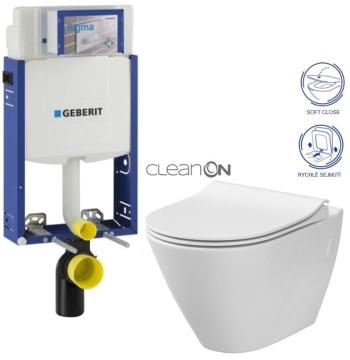 GEBERIT KOMBIFIX ECO, nádržka UP 320 bez tlačítka + WC CERSANIT CLEANON CITY 110.302.00.5 CI1