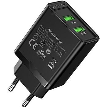 Vention 2-Port USB (A+A) Wall Charger (18W) Black (FBAB0-EU)