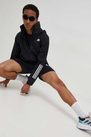 Bunda adidas pánská, černá barva, přechodná, H65773