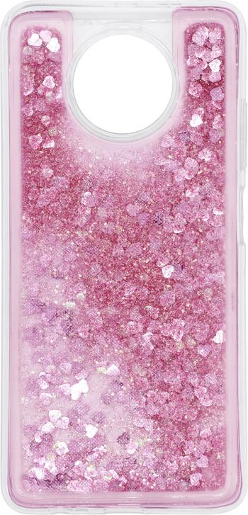 Telefon tok iWill Glitter Liquid Heart Xiaomi Redmi Note 9T 5G rózsaszín tok