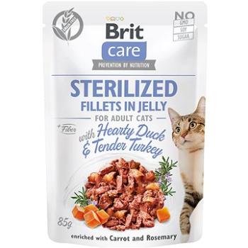 Brit Care Cat Sterilized Fillets in Jelly with Hearty Duck & Tender Turkey 85 g  (8595602540549)