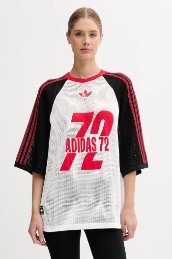 Bavlnené tričko adidas Originals Jersey dámske, biela farba, KD2269