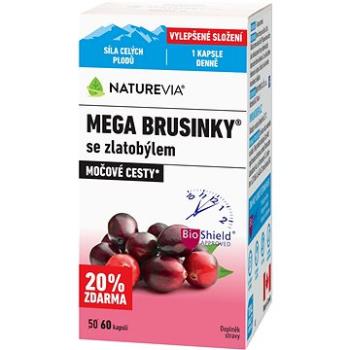 NatureVia Mega brusinky 60 kapslí (3976900)