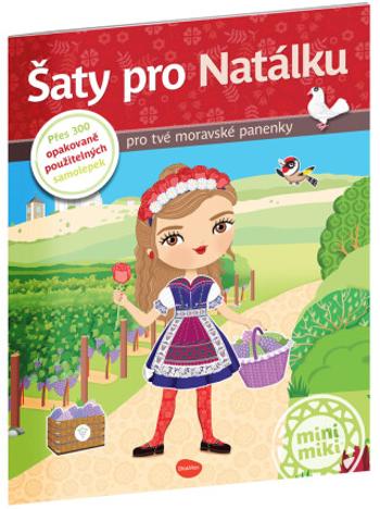 Šaty pro NATÁLKU ─ Kniha samolepek - Ema Potužníková, Lucie Jenčíková