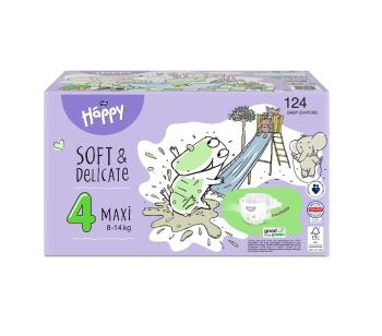 Bella Baby Happy Soft&Delicate 4 Maxi 8-14 kg dětské pleny box 124 ks