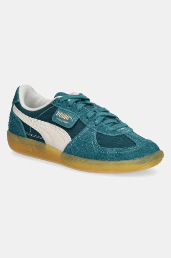 Semišové sneakers boty Puma Palermo Vintage zelená barva, 396841