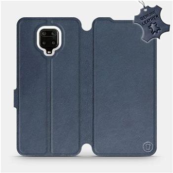 Flip pouzdro na mobil Xiaomi Redmi Note 9 Pro - Modré - kožené -   Blue Leather (5903516248568)