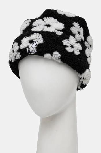 Čepice Kangol FLORAL FLEECE černá barva, z husté pleteniny, K5421.BW016