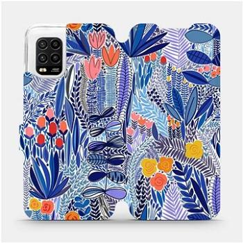 Flip pouzdro na mobil Xiaomi Mi 10 Lite - MP03P Modrá květena (5903516764709)