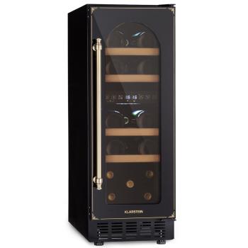 Klarstein Vinovilla Victoria 17 Built-In Duo Vilhelmine Edition, vinotéka, 17 lahví, 3 barevné LED osvětlení, skleněná dvířka