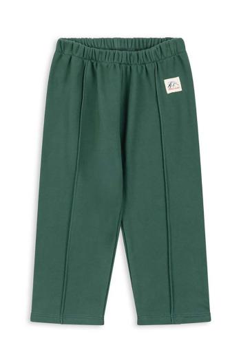 Dětské tepláky Konges Sløjd LOU TRACK SWEAT PANTS OCS zelená barva, hladké, KS101569