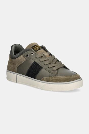 Kožené sneakers boty G-Star Raw Ravond zelená barva, GR001018AM