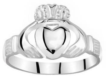 Silvego Dámský celostříbrný prsten Claddagh ZTR96391 52 mm