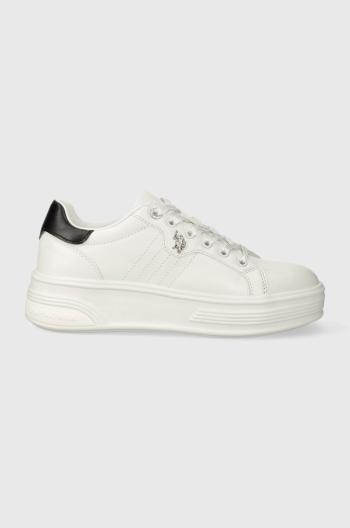 Sneakers boty U.S. Polo Assn. ASUKA bílá barva, ASUKA001W 4L1