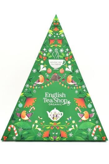 ENGLISH TEA SHOP Adventní kalendář trojúhelník 25 ks - zelená