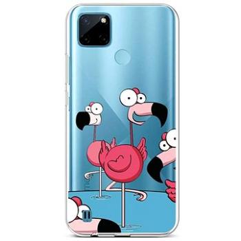 TopQ Kryt Realme C21Y silikon Cartoon Flamingos 69929 (Sun-69929)