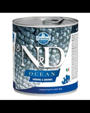 FARMINA N&amp;D Ocean Dog Herring, shrimps 285 g Conserva hrana caine, cu hering si creveti