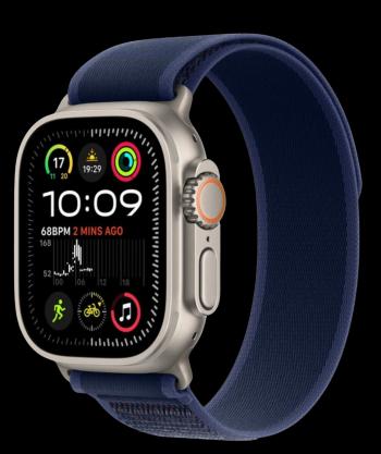 APPLE Watch Ultra 2 (2024) 49mm Prírodný titán s modrým trailovým ťahom M/L
