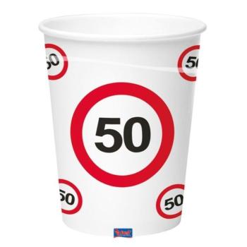 Kelímky dopravní značka 50, 350 ml 8 ks/bal. - Folat