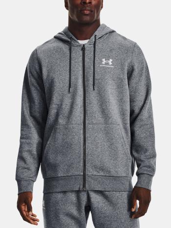 Under Armour UA Essential Fleece FZ Hood Mikina Šedá