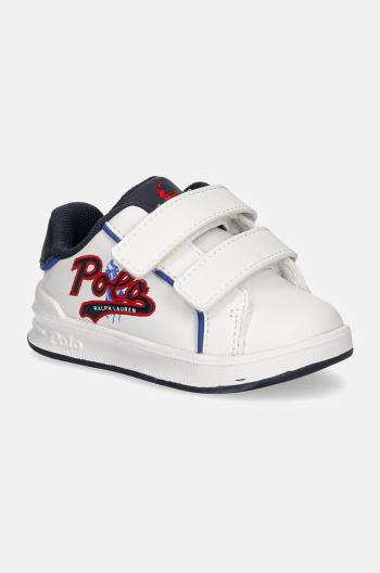 Dětské sneakers boty Polo Ralph Lauren HERITAGE COURT III GRAPHIC EZ bílá barva, RL01163100