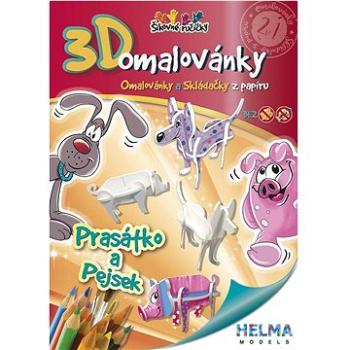 Helma 3D omalovánky - Vánoční set/ Hvězda, stromek,zvonek, koule + 2 další ozdoby (OV04)