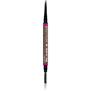 NYX Professional Makeup Blade & Shade tužka na obočí s kartáčkem odstín 09 Brunette g