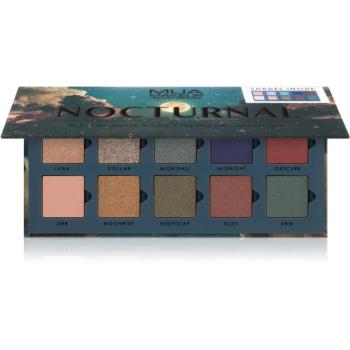 MUA Makeup Academy Nocturnal paleta očních stínů 10 barev 11 g