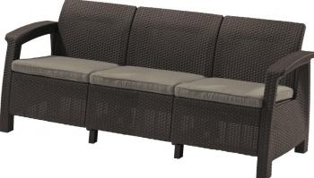 Allibert CORFU LOVE SEAT MAX 2930 Zahradní pohovka - hnědá