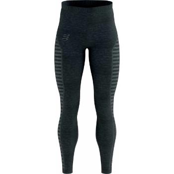 Compressport WINTER RUN LEGGING M Pánské zateplené běžecké legíny, černá, velikost