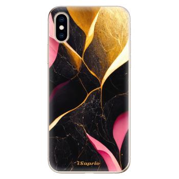 Odolné silikonové pouzdro iSaprio - Gold Pink Marble - iPhone XS