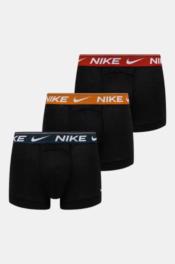 Boxerky Nike 3-pack pánské, černá barva