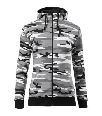 MALFINI Dámská mikina Camo Zipper - Maskáčová šedá | XL