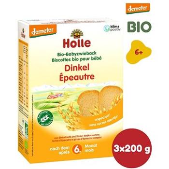 HOLLE Špaldové suchary 3× 200 g (7640104959526)