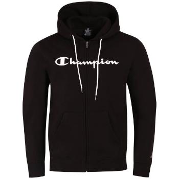 Champion HOODED FULL ZIP SWEATSHIRT Pánská mikina, černá, velikost