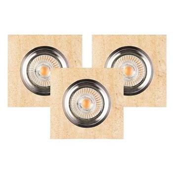 SADA 3x LED Podhledové svítidlo VITAR 3xGU10/5W/230V kámen (117411)