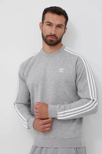 Mikina adidas Originals pánská, šedá barva, melanžová