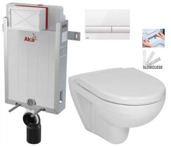 ALCADRAIN Renovmodul předstěnový instalační systém s bílým tlačítkem M1710 + WC JIKA LYRA PLUS + SEDÁTKO DURAPLAST SLOWCLOSE AM115/1000 M1710 LY5