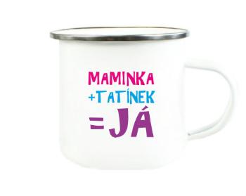 Plechový hrnek Maminka a tatínek