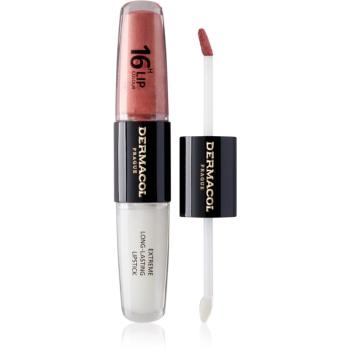 Dermacol 16H Lip Colour dlouhotrvající rtěnka a lesk na rty odstín 05 Sparkling Muse 2x4 ml