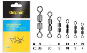 Delphin Obratlík Hi Speed Double Rolling Swivel A-04 10ks