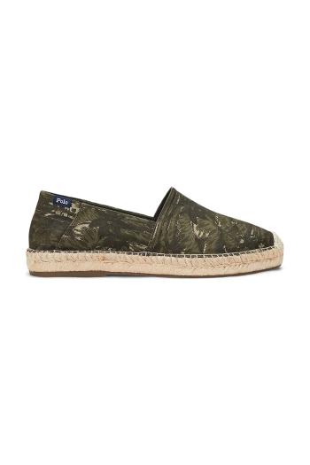 Espadrilky Polo Ralph Lauren Cevio Slip zelená farba, 803961285002