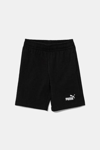 Detské bavlnené šortky Puma ESS No. 1 Logo Jersey Shorts čierna farba, 684919