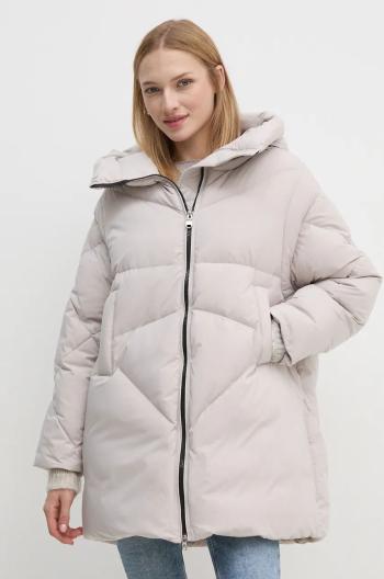 Péřová bunda Hetrego ELLIE dámská, béžová barva, zimní, oversize, 8N699