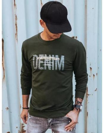 Pánská mikina s potiskem DENIM khaki